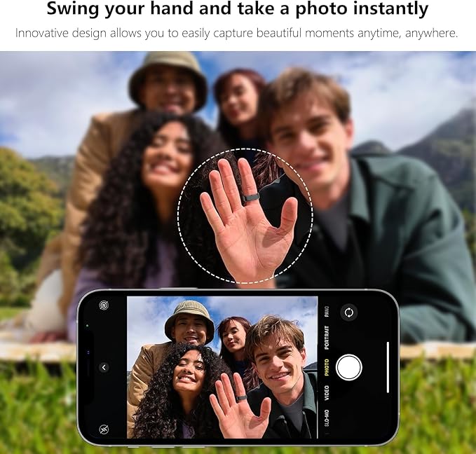 Fitness Tracker Smart Ring,Step Counter,Heart Rate Blood Oxygen Sleep Tracker Health Ring, 6ATM Waterproof Long Battery Life Smart Rings Compatible with iOS & Android （ Black US10）