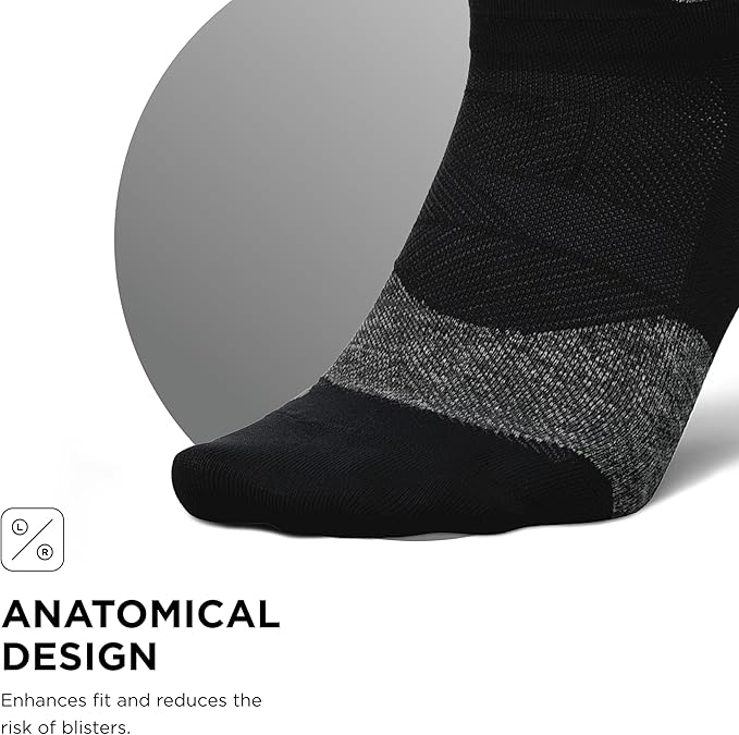 Feetures Elite Ultra Light Cushion Ankle Socks - Sport Sock with Targeted Compression