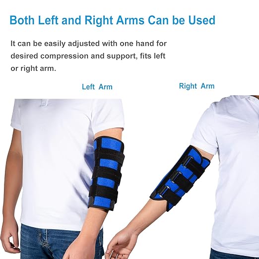 Elbow Brace, Night Splint Support for Cubital Tunnel Syndromean, Ulnar Nerve, Stabilizer Brace for Fix Elbow, Prevent Excessive Bending at night, Fits Left and Right Arms,Women, Men (S/M)