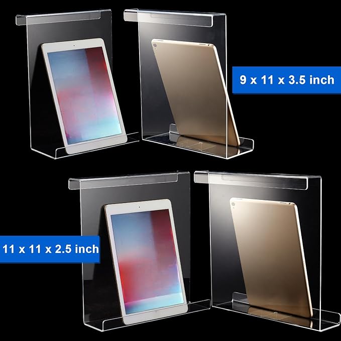 Jetec Treadmill Book Holder, Clear Acrylic Reading Rack for Treadmill Tablet Rack Universal Holder Tablet Magazines Books for Gym Exercising(9 x 11 x 3.5 Inches)