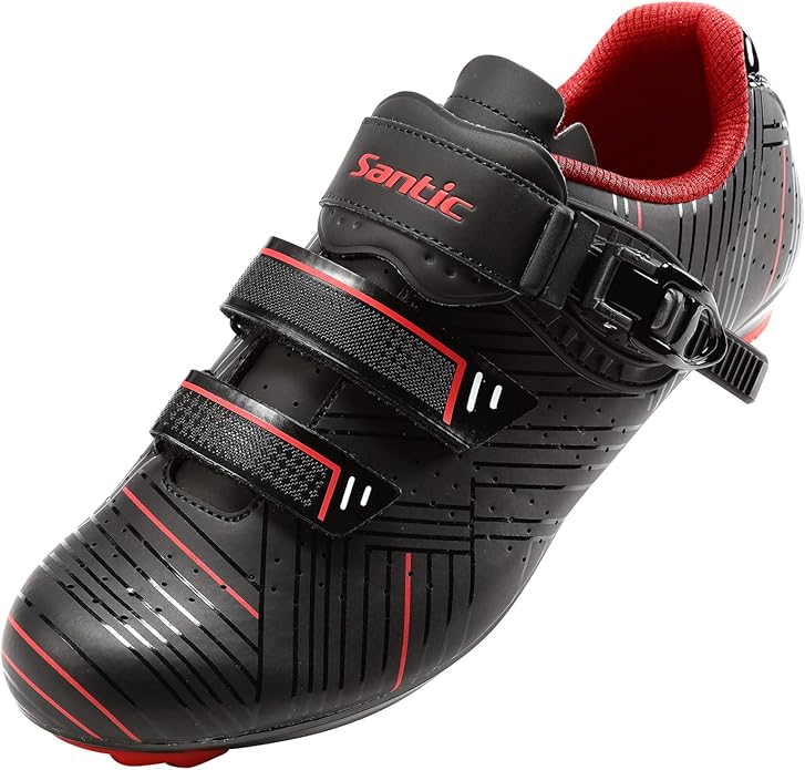 Santic Men's Cycling Shoes Road Cycling Riding Shoes Road Bike Shoes with Buckle- Roadway New