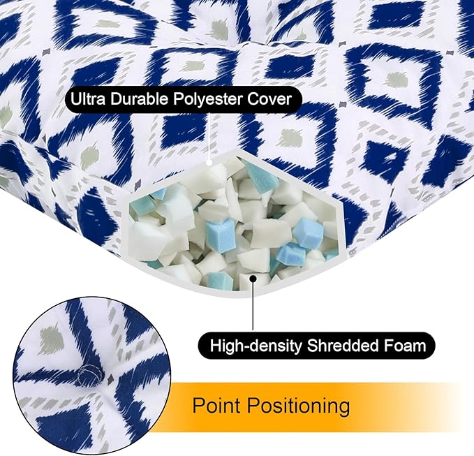 Outdoor Bench Cushion Waterproof, Tufted Bench Seat Cushion 40 x 15 Inch, Patio Wicker Indoor Seat Pads for Outside Garden Patio Balcony