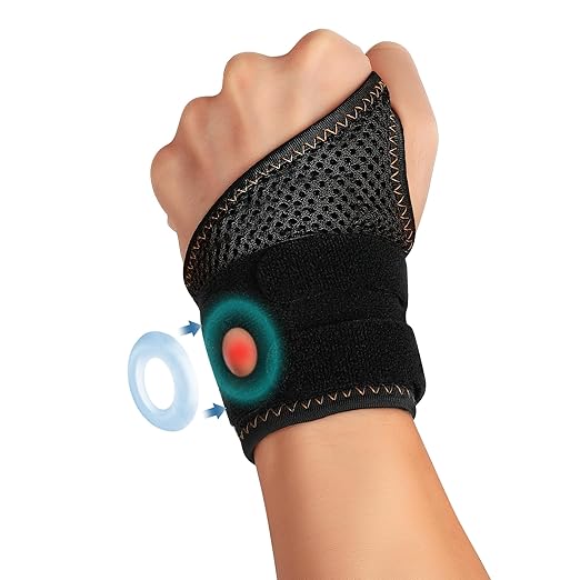 AKSO MEDICOS Wrist Brace for TFCC Tears, Adjustable Wrist Wraps with Ring Pad for Ulnar Sided Wrist Pain, DRUJ Instability, for Repetitive Wrist Use Injury, Left Hand, L Size