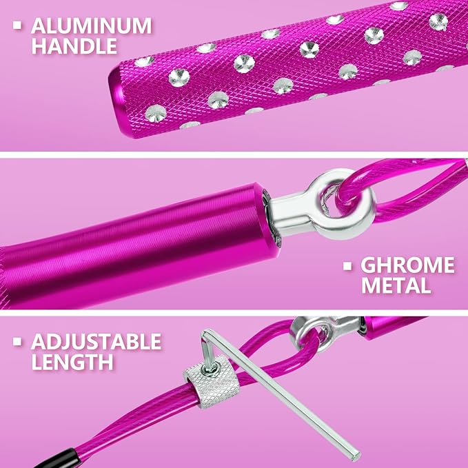 Jump Rope, Wastou Speed Jumping Rope for Training Fitness Exercise, Adjustable Adults Workout Skipping Rope for Men, Women, Kids, Girls