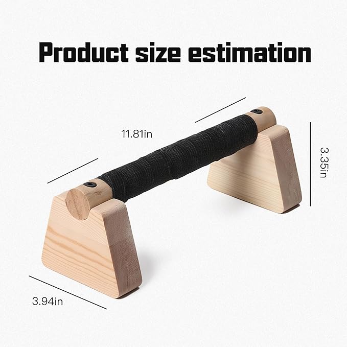 1 Pair Wooden Push Up Bar,For Home Parallettes Bars,Calisthenics Bars,For Fitness Handstand Training, Push-up Handles.