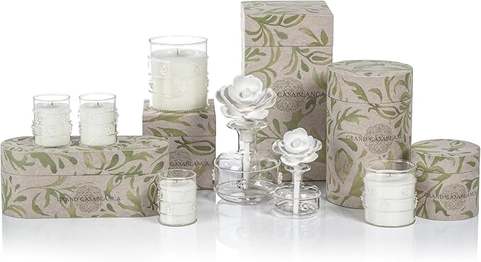 Zodax Mini Grand Casablanca Porcelain Diffuser, Apricot Bloom