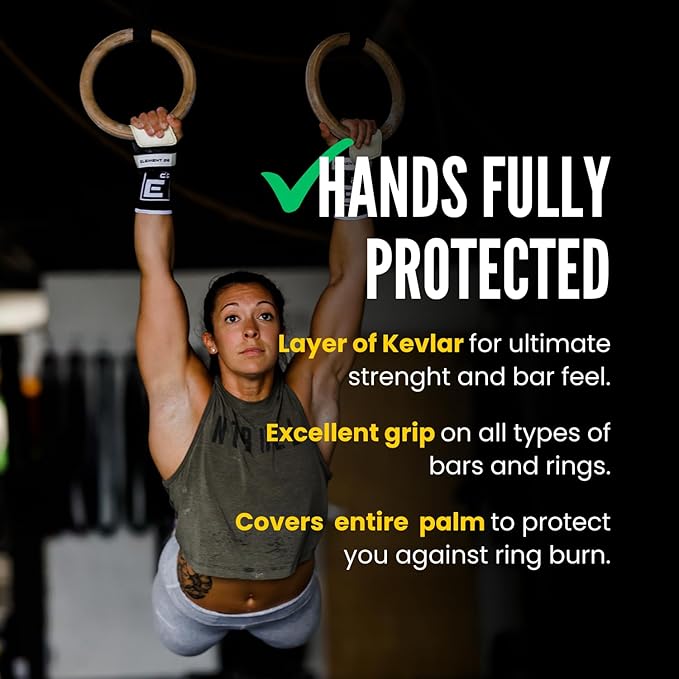 Element 26 IsoGrip Hand Grips for Cross Training, Gymnastics, and Weight Lifting - Gymnastics Grips for Men and Women - Hand Protection for Muscle ups and Pull ups