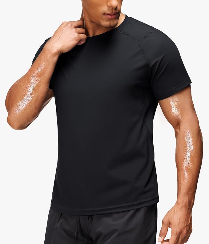 Junlan Sauna Shirt for Men -Waist Trainer Vest Gym Top for Running & Training