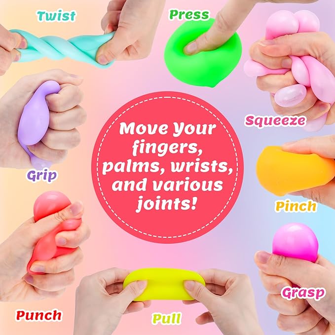 36 Pack Slow Rising Stress Cube, Dough Stress Balls Squishy Fidget Toys Bulk for Anxiety Relief, Soft Fidget Cube, Pull Stretch Squishy Toys for Classroom Prize, Party Favors for Kids Adults