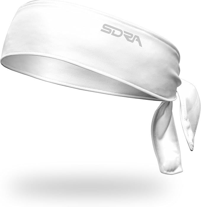 Suddora Tie Headband, Unisex Fabric Sweatband, Moisture Wicking Performance Blend Fabric, Head Tie for Karate, Running, Cycling, Tennis, Cosplay for Ninja Halloween, One Size Fits All