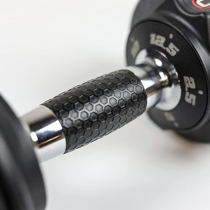 CAP Barbell ADJUSTABELL Adjustable Round Dumbbell Weights - Singles & Pairs | 12.5 lb, 25 lb & 55 lb | Multiple Handle Options