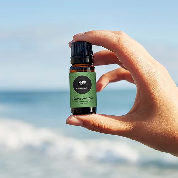 Edens Garden Hemp Essential Oil- 100% Pure Premium Grade, Undiluted, Natural, Therapeutic, Aromatherapy, The Best for Diffuser, Skin, Humidifiers, Kid Safe 10 ml (.33 fl oz)