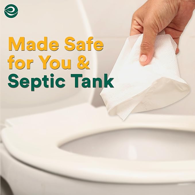 ECO SOUL Bamboo Flushable Extra-Large Adult Wipes - Unscented, 384 Count (8 Pack of 48) - Eco-Friendly Bamboo Wipes, 99% Purified Water, Hypoallergenic, Soft, BPA & Paraben Free