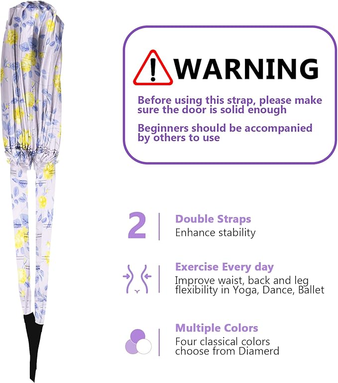 JOFREY Leg Stretcher Strap, Stretching Equipment with Door Anchor Flexibility Trainer Backbend Assist for Dance Aerial Yoga Ballet Leg Stretching Exercise…