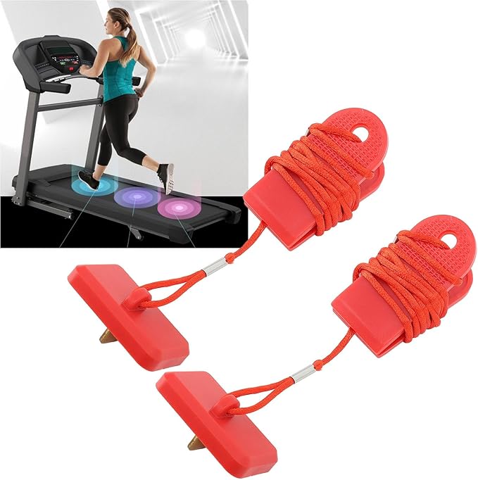 Universal Treadmill Magnetic Safety Switch Magnetic Lock Treadmill Key Replacement Treadmill Emergency Stop Switch for Most Treadmill Accessories