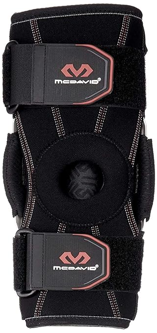 McDavid 422 Dual Disk Hinged Knee Brace, Large, Black