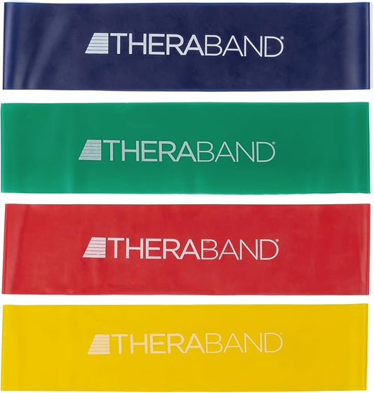 THERABAND Resistance Band Loop Set, Resistance Bands for Kids, Band Loop Kit for Workouts, Beginner to Advanced Levels for Exercise, Rehab, Physical Therapy, & Stretching