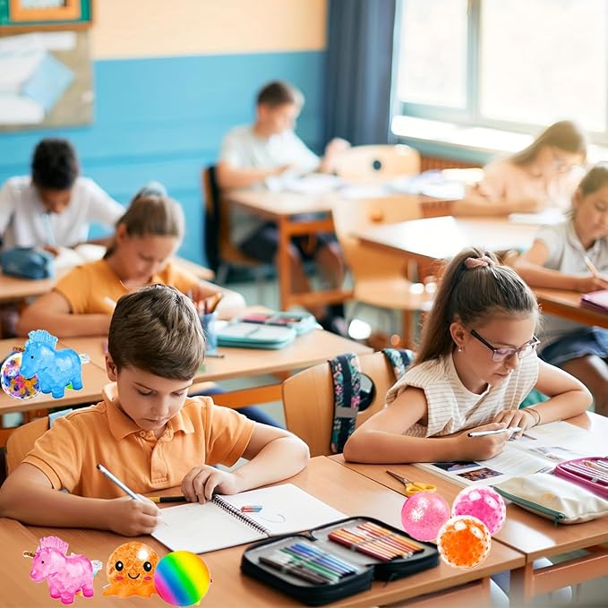 30Pcs Large Stress Balls, Squeeze Toys Squishy Balls ,Fidget Sensory Toys for Adults Anxiety Relief ,Party Favors Christmas Easter Birthday Party Supplies Goodie Bag Stuffers Classroom Prizes