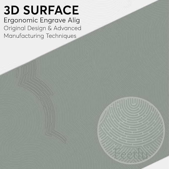 Extra Thick 12mm Exercise Mat – Non-Slip, Joint-Friendly & Cushioned Fitness Mat for Yoga, Pilates & Floor Workouts – Durable, Supportive & Includes Feetlu Classic Strap