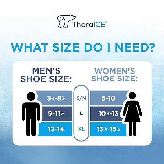 TheraICE Ankle Ice Pack Wrap for Swelling & Sprained Ankle Brace for Women & Men, Cold Therapy Support Compression Socks, Plantar Fasciitis & Achilles Tendonitis Relief, Sore Feet & Heel