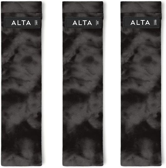 ALTA Booty Bands for Women - Premium Non-Slip Fabric Resistance Bands for Working Out - Cloth Resistance Bands for Legs, Fabric Exercise Bands, Leg Bands for Working Out Women, Looped Hip Bands Set