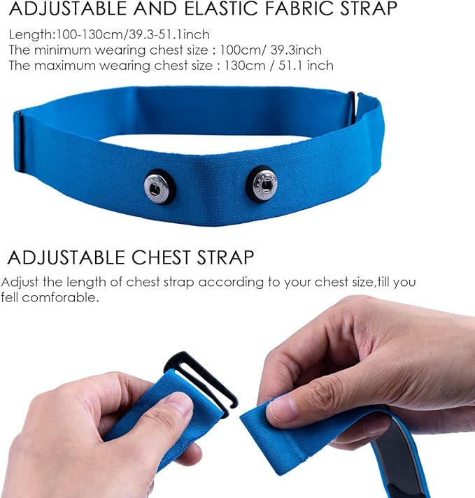 XUXIN Heart Rate Monitor Chest Strap Replacement Compatible with Wahoo Tickr Polar H10 H9 H7 Garmin HRM Coospo Waist Trimmer Exercise Belt Chest Strap