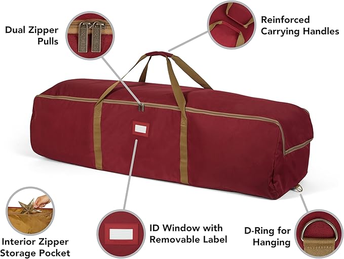 Covermates Keepsakes - Storage Duffel Bag - Heavy Duty Polyester - Reinforced Handles - Closet Storage, Red
