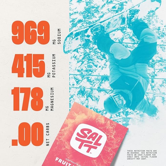 SALTT Electrolytes Powder Packets, Fruit Variety Pack (15 Packets) - Magnesium, Potassium, Sodium, Trace Minerals - Vegan & Gluten Free - Travel Essentials - Made in USA