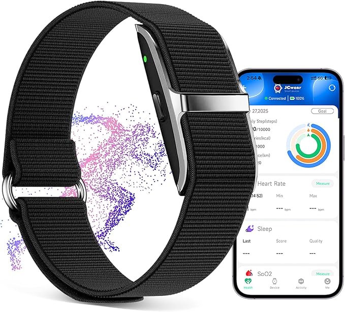 Smart Health Wristband, Wearable Activity & Fitness Tracker 24/7 Heart Rate Blood Oxygen Blood Pressure Temp Monitor Sleep Calorie Tracker 50+ Sport Modes Waterproof Health Tracker for Women Men