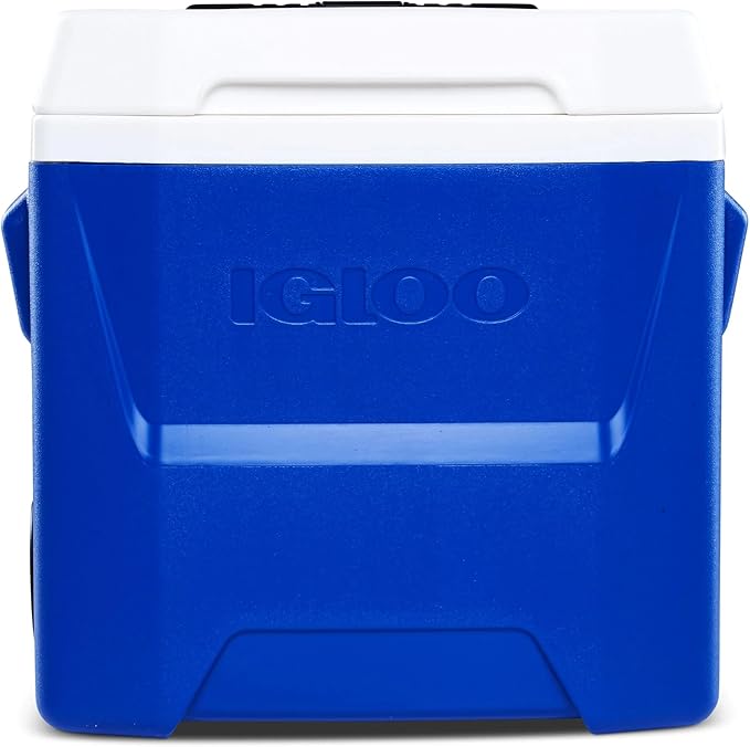 Igloos Cooler Hard-Sided Ice Chest, Insulated Portable Cooler, Heavy-Duty, Leak-Resistant Lid, Lightweight Ergonomic Handle