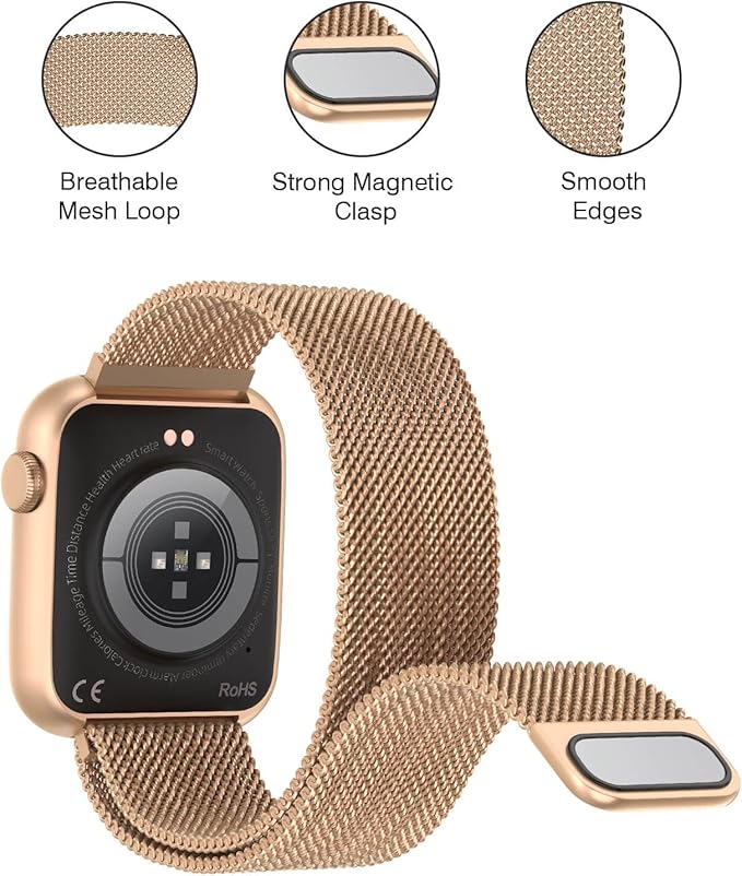 Smart Watches for Women Blood Pressure, 1.9" HD Full Touch Screen, Fitness Tracker with Heart Rate Blood Oxygen Sleep Monitor, IP67 Waterproof Smartwatch, 123 Sports Fitness Tracker for Android iOS