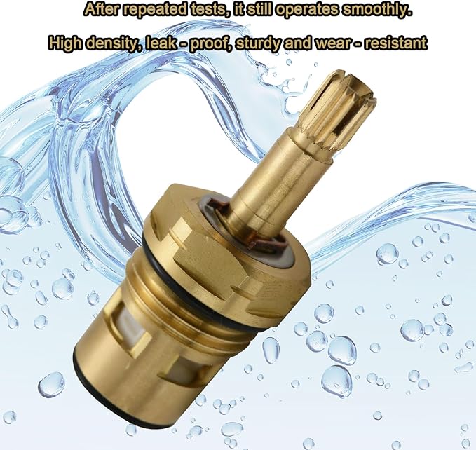 Faucet Cartridge Replacement, Solid Brass Housing, Compatible with American Standard 994053-0070A, 4Z-24H Hot & Cold Replacement Valve Stem, for Dual-Handle Faucet Repair Parts (1-Pack)