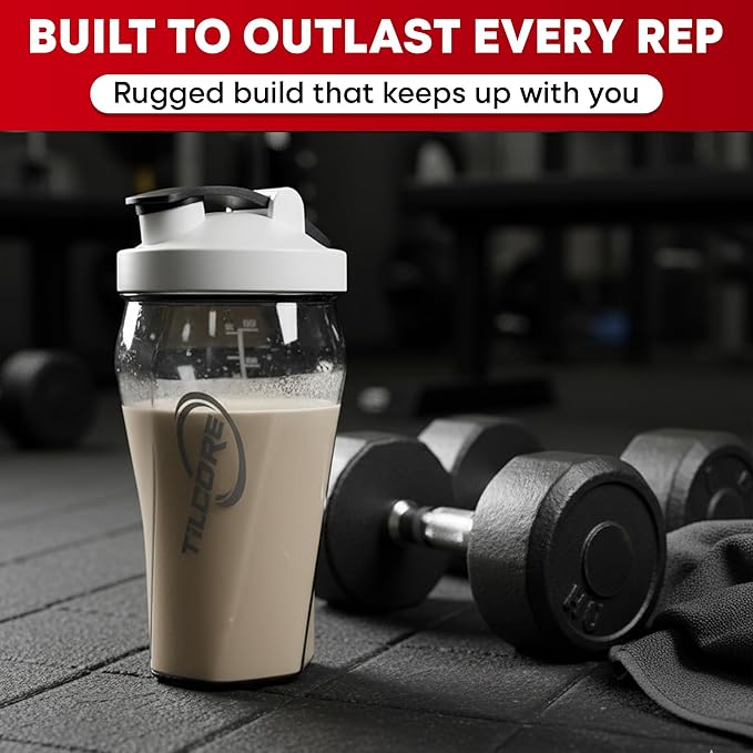 Vortex Protein Shaker Bottle 24 oz/700ml - Premium BPA-Free Pre-Workout Shaker Cup for Protein Shakes & Smoothies, Leak-Proof & Durable Bottle-Shakers for Active Lifestyles