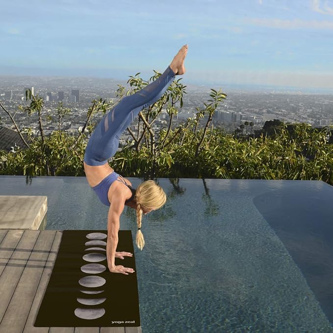 Yoga Mats By Yoga Zeal - Luxuriously Soft, Thick, Non-Slip, Hot Yoga Mat. Eco Printed. Designed to grip better with a sweaty yoga practice!