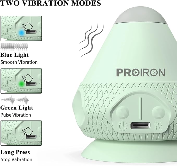 PROIRON Mountable Massage Ball Vibrating & Heating Hand Free,Deep Tissue Massage Trigger Point Therapy for Back Neck Feet Body, Myofascial Release Muscle Soreness & Joint Pain Relief