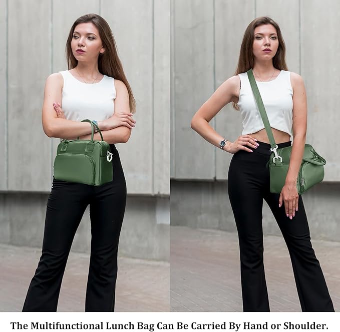 Insulated Lunch Bag for Women Men Large Reusable Lunch Box Adult Leakproof Portable Cooler Tote Bags for Work Picnic