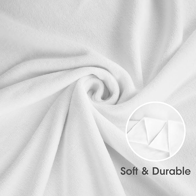 JML Microfiber Bath Towels Set, 6 Pack, 27" x 55" - Extra Soft, Absorbent and Fast Drying, Multipurpose White Microfiber Towel for Adult Men Women, Hair Wrap, Bath, Beach, Pool, Sports, Yoga