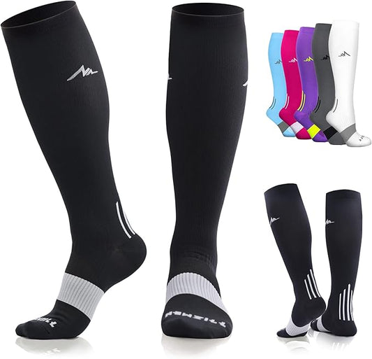 NEWZILL Medical Compression Socks for Women & Men Circulation 20-30 mmHg, Best Support for Running Athletic Cycling Nursing Travel Work and Fitness