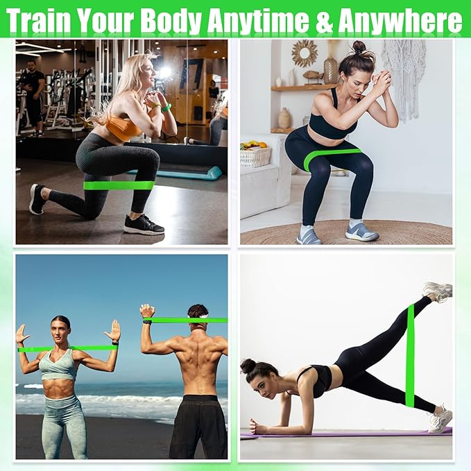 Deekin 20 Pcs Resistance Bands Resistance Loop Exercise Bands Exercise Equipment Elastic Drap Ring for Women and Men Home Fitness, Gym, Yoga