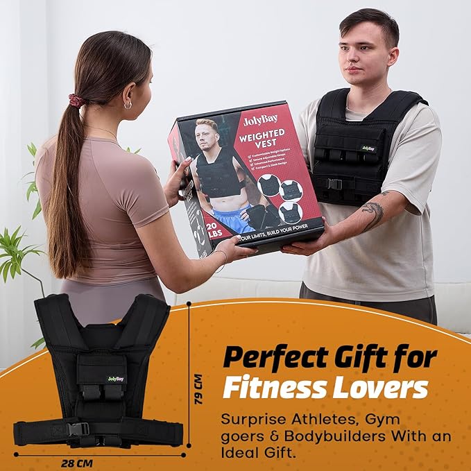 Adjustable Weighted Vest for Men and Women with Removable Weights, Weighted Vests for Posture, 20lbs | 35lbs Durable Body Weight Vest for Walking, Running, Cardio, CrossFit, Strength, and Workout