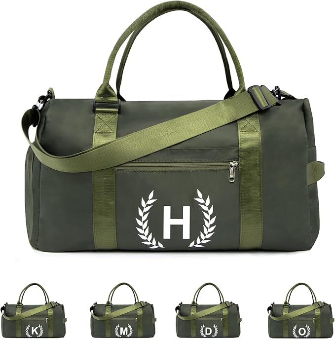Gifts for men - Gym Bag for Men - Fitness Workout Sports Travel Duffle Bag with Wet Pocket & Shoes Compartment Father's day, Birthday or Anniversary for Men, Dark Green, GG100