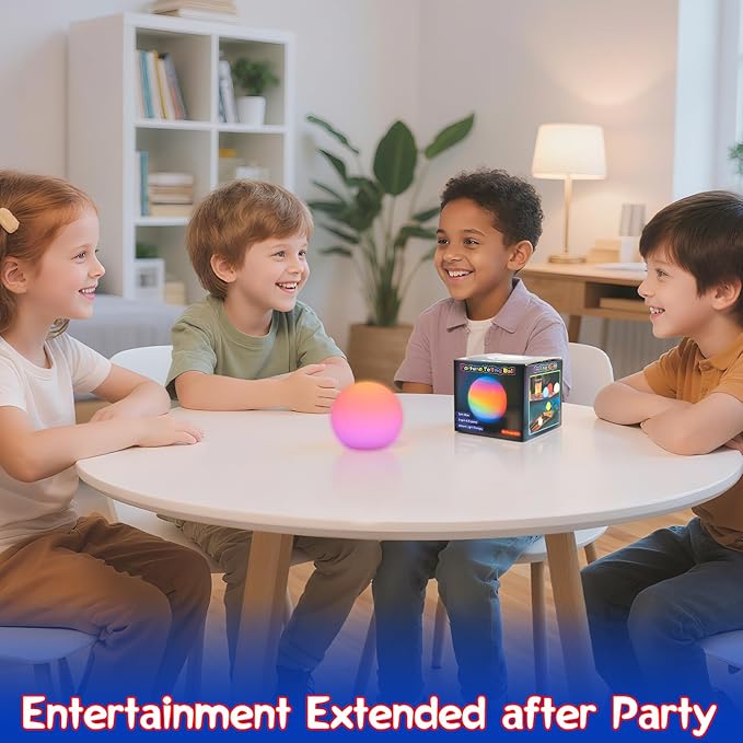 BLUEYE Rechargeable Fortune Telling Ball,4-7-8 Meditation Breathing Lamp,Remote Control Night Light,Girl Boy Toys for Age 5 6 7 8 9 10 Year Old,Christmas Stocking Stuffers,White Elephant Gift for Kids