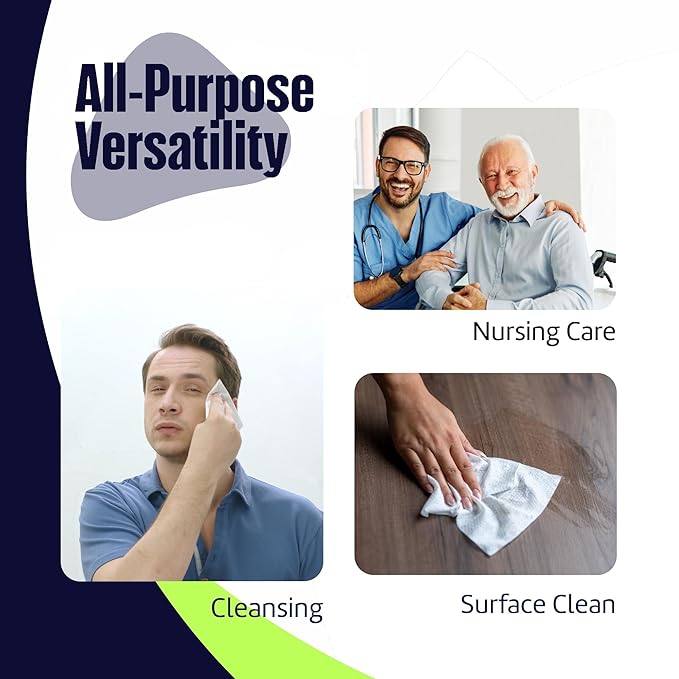 Adult Wipes for Elderly 12 Pack - Hospital Grade Extra Large Extra Thick Disposable Washcloths for Adult Bathing & Shower Alternative - Fragrance-Free XXL