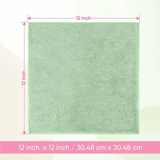 HOMEXCEL Microfiber Washcloths 12 Pack, Highly Absorbent and Soft Face Towel, Multi-Purpose Wash Cloths for Bathroom, Gym, Hotel, Spa and Kitchen, 12x12 Inch, Assorted Set