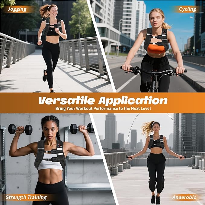 VBSD Weighted Vest Woman 6lb/8lb/12lb/16lb/20lb/25lb/30lb Weight Vest for Women Men Body Weight Vests for Walking Strength Training Running Workout Jogging Fitness