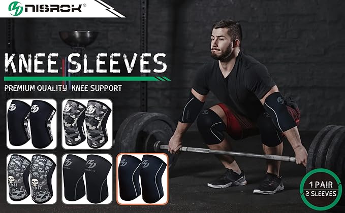 Elbow Sleeves (Pair),Support for Weightlifting,Powerlifting,Squat,Basketball and Tennis,5mm Neoprene Compression Brace for Both Women and Men (Large, Black New)