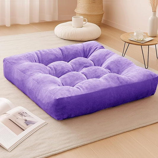 Degrees of Comfort Floor Cushion 22: Square Purple 22x22x4 Gusset Square-1PK