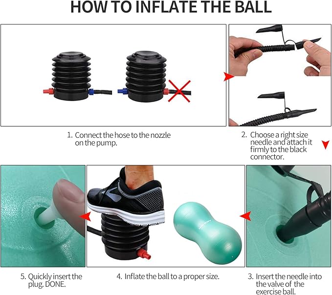 INPANY Peanut Ball - Anti Burst Exercise Ball for Labor Birthing, Physical Therapy for Kids, Core Strength, Flexible Seating, Home & Gym Fintness, Sensory Chair Wiggle Seat for Boys and Girls