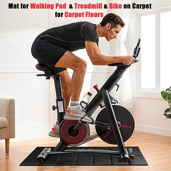 Non-Slip Walking Pad Treadmill Mat for Carpet Floors,55x24 Hardwood Floor Protection, Mats for Under Walking pad/Treadmill/Bike/Exercise Equipment on Carpets, Noise Shock Absorption, Stationary