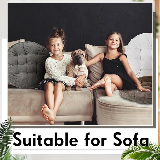 Jerify Floor Pillow Cushions 22 x 22 Inch Round Square Large Meditation Floor Pillow for Classroom Adult Meditation Picnic Party Cushion for Seating Gift Christmas(Round,Graded Grey,4 Pcs)